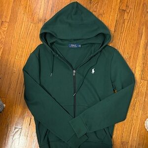 Polo by Ralph Lauren Men's Dark Green Zip-Up Sweater